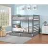 Grey Bunk Bed with Storage