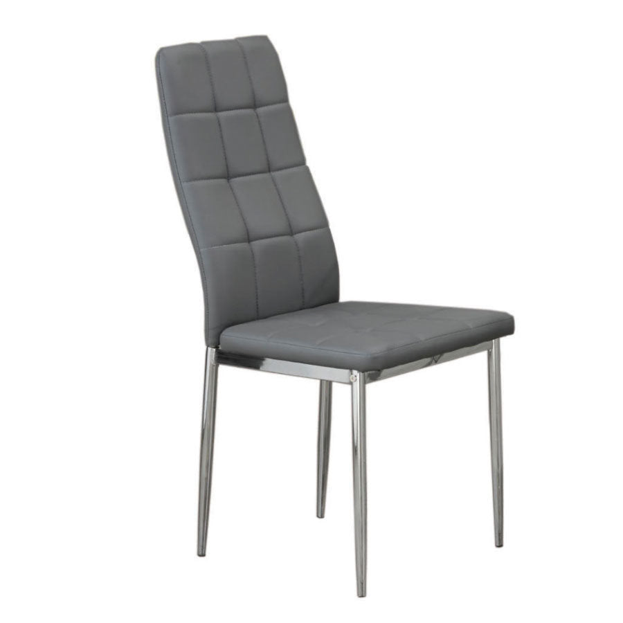 Grey Tufted Dining Chair