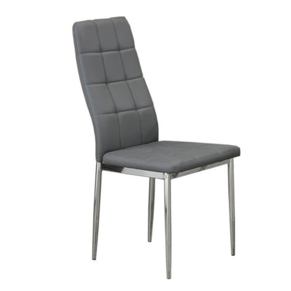 Grey Tufted Dining Chair