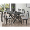 Grey dining table with six matching chairs for dining room in Québec