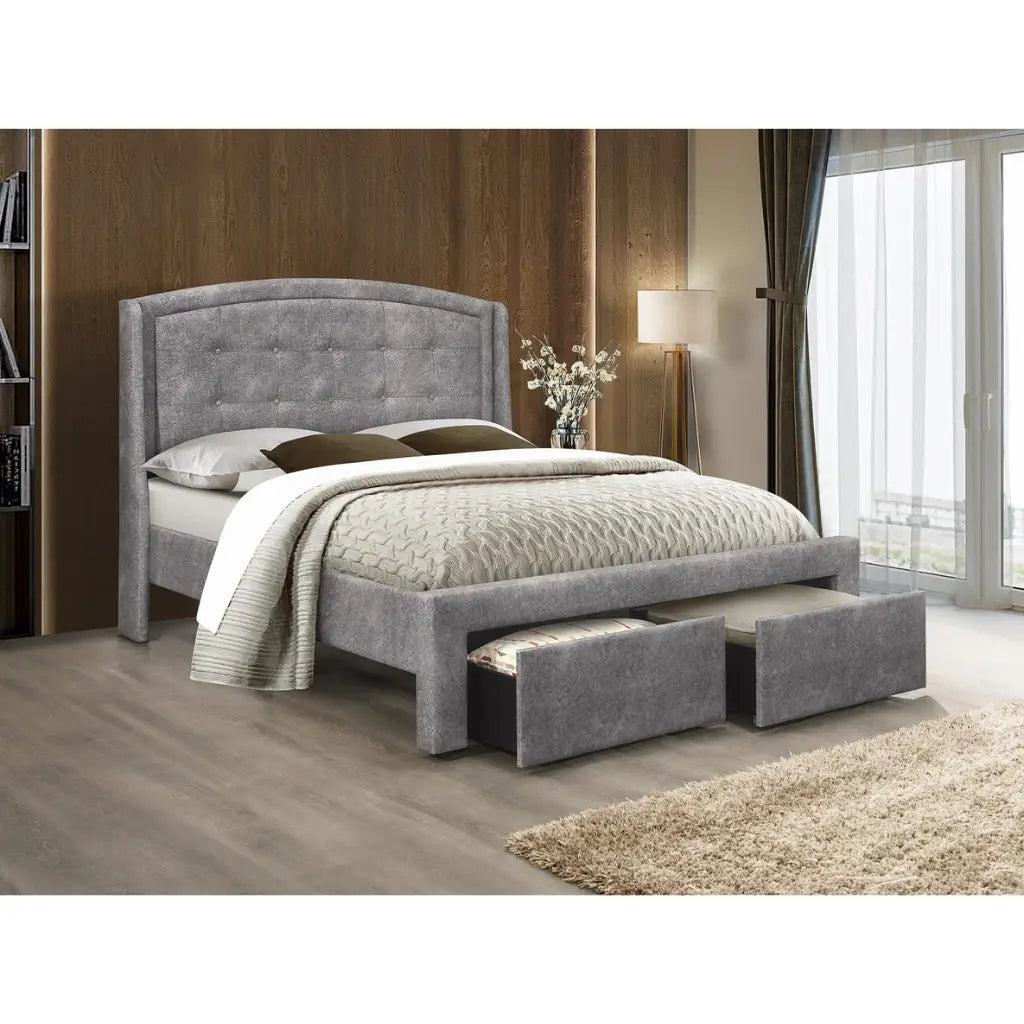 Double Bed with Storage Drawers