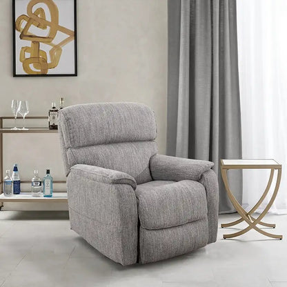 Lift Chair with Remote in Grey Fabric For Living Room