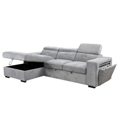 Gray sectional sofa with storage drawers For sale in Montreal