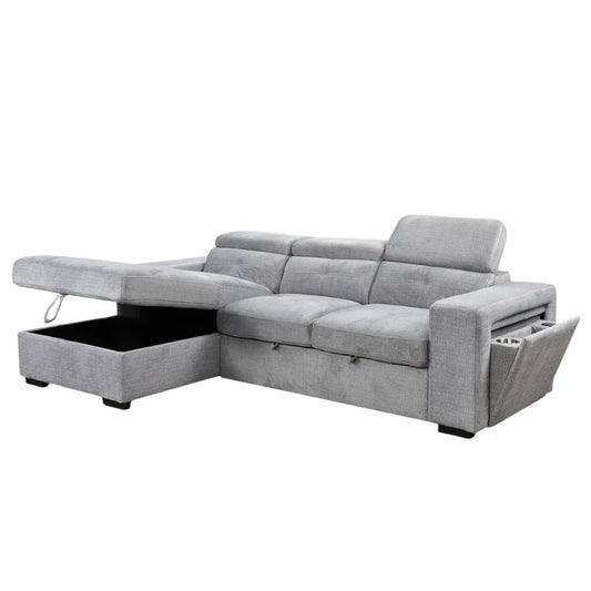 Gray sectional sofa with storage drawers For sale in Montreal