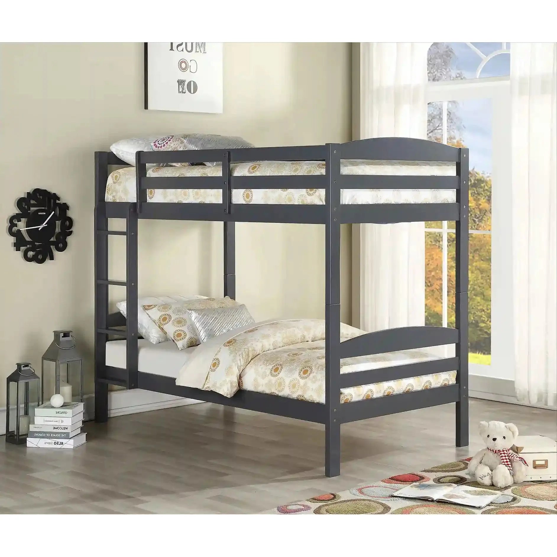 Grey Single bunk bed 