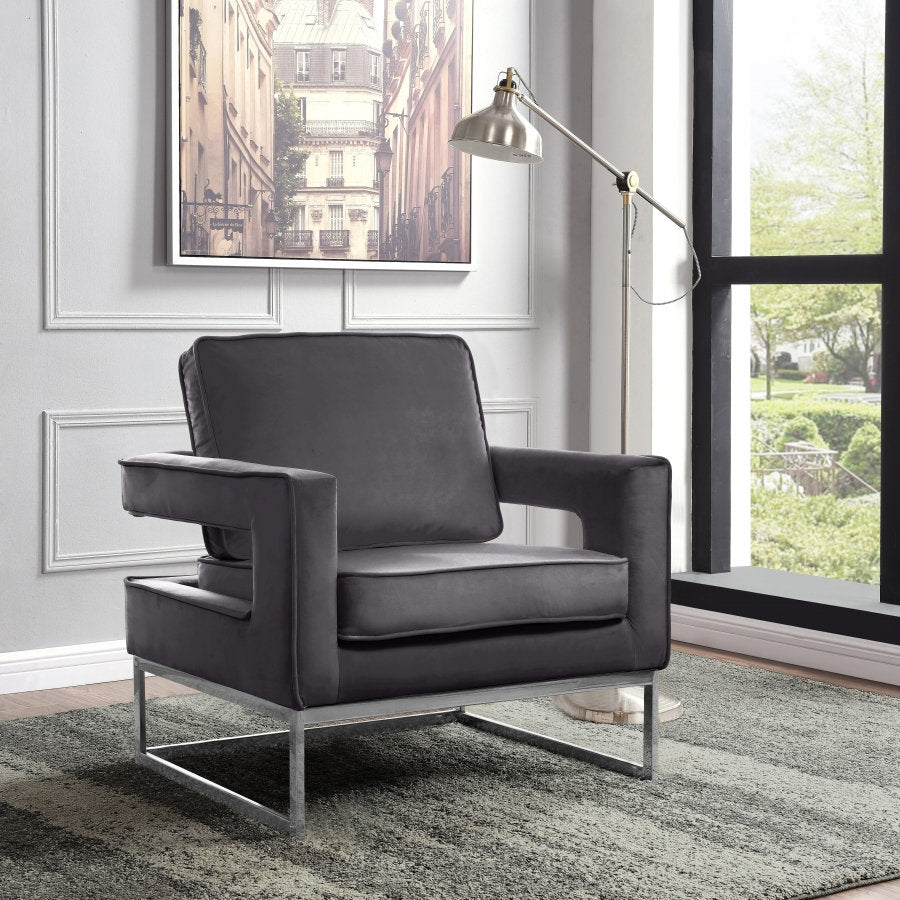 Gray armchair for modern living room 