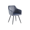 Grey armchair with black legs