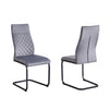 Grey Black  Velvet Dining Chair set