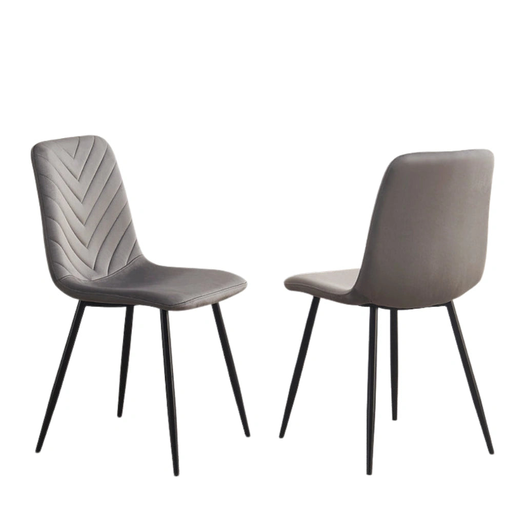 gray chairs with black legs 