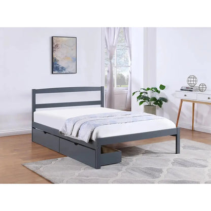 Grey double trundle bed 