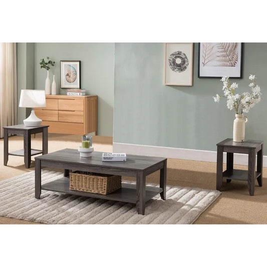 Wooden coffee table set