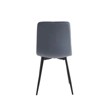 Grey chair with black legs