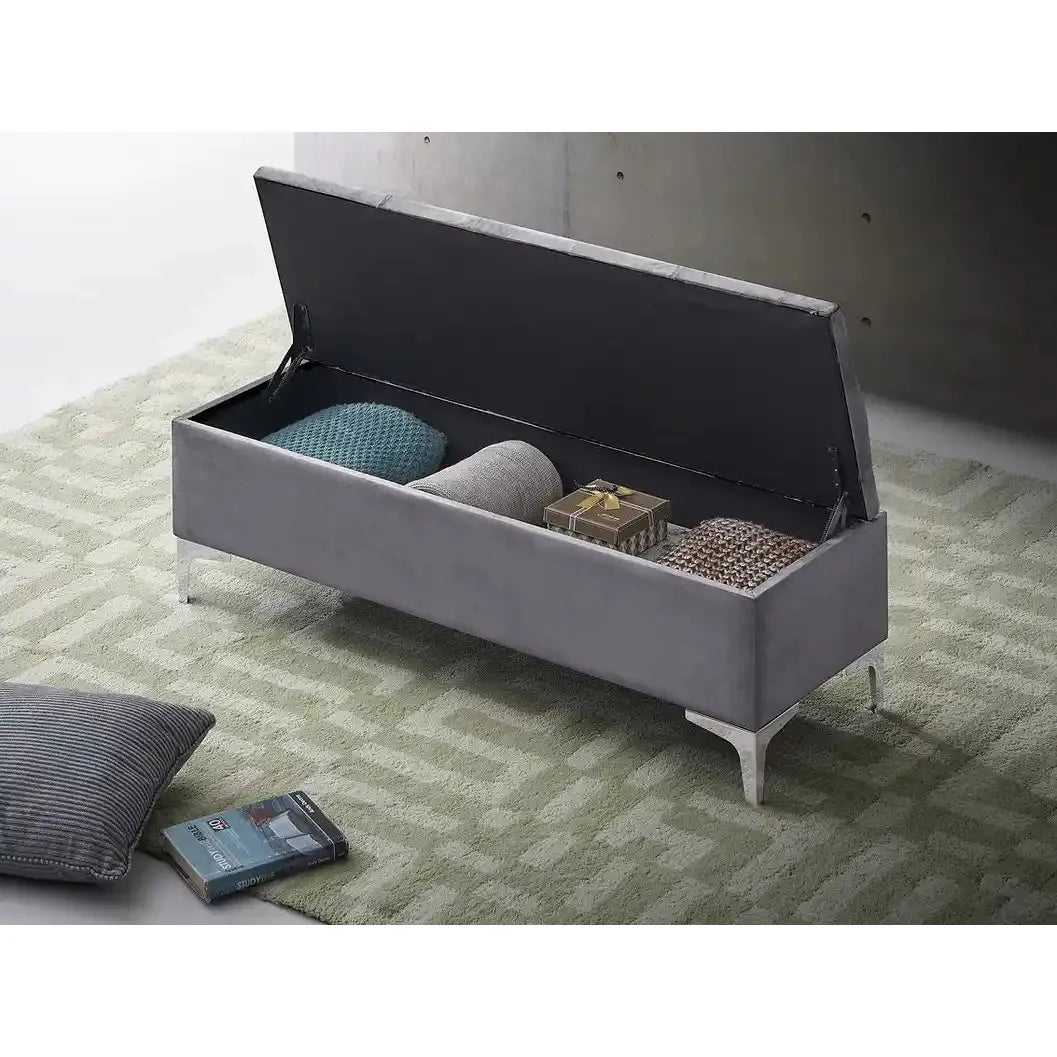 Grey storage bench for sale