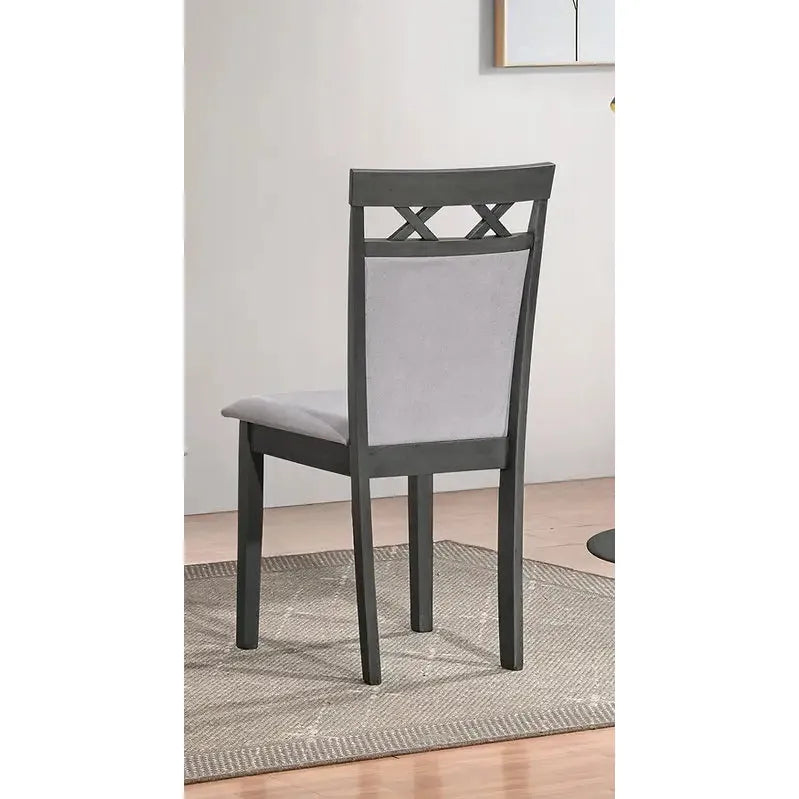 Grey fabric dining chair