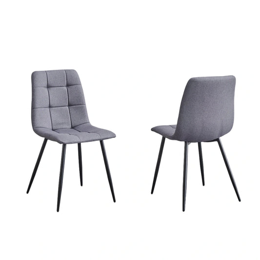 gray upholstered dining chairs