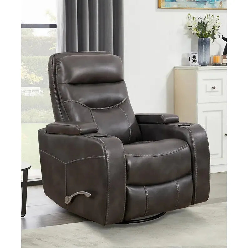 Grey  leather recliner chair for living room