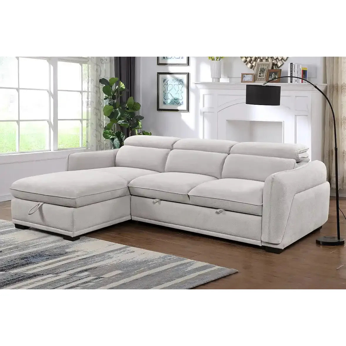 Gray sectional sofa for living room 