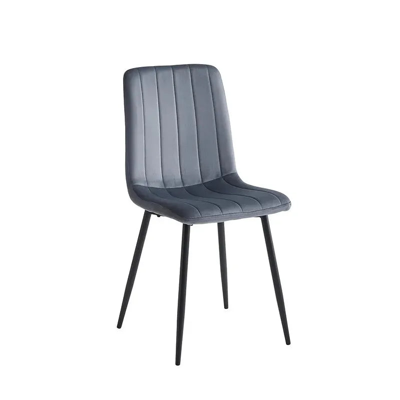 Grey velvet dining chair