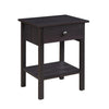 Grey wooden nightstand with a drawer 