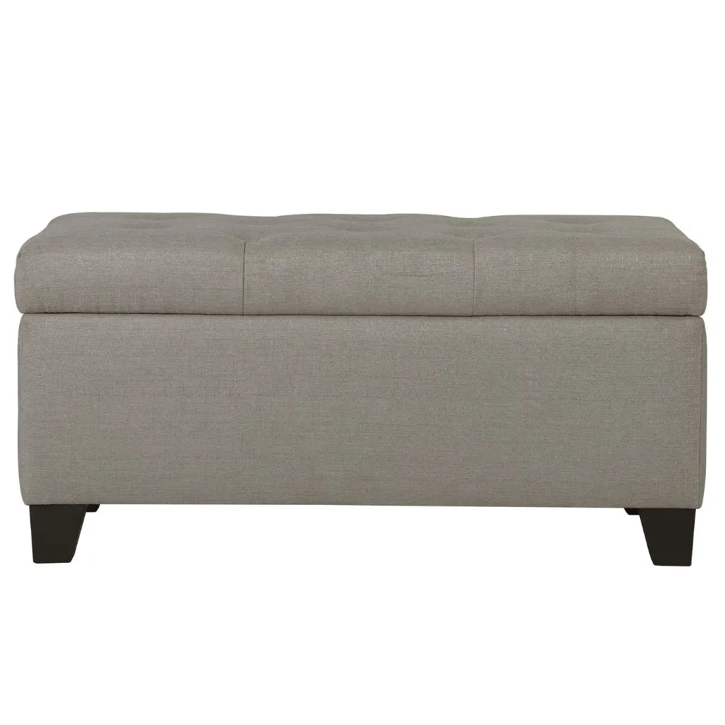 Harper Rectangular Storage Ottoman Bench – Tufted Lid & Deep Storage