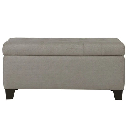 Harper Rectangular Storage Ottoman Bench – Tufted Lid & Deep Storage