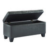 Winston Black Storage Ottoman Bench – Faux Leather & Deep Storage