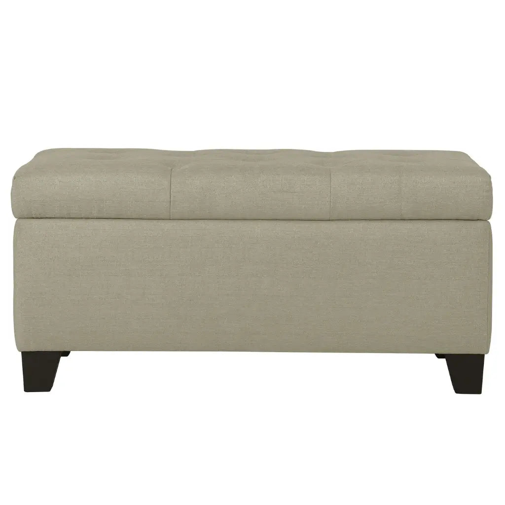 Harper Rectangular Storage Ottoman Bench – Tufted Lid & Deep Storage