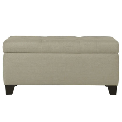 Harper Rectangular Storage Ottoman Bench – Tufted Lid & Deep Storage