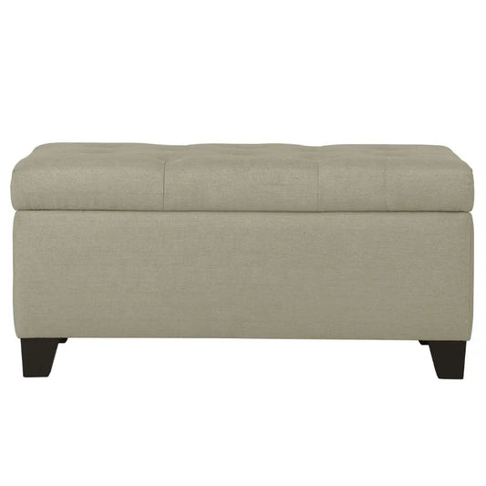 Harper Rectangular Storage Ottoman Bench – Tufted Lid & Deep Storage