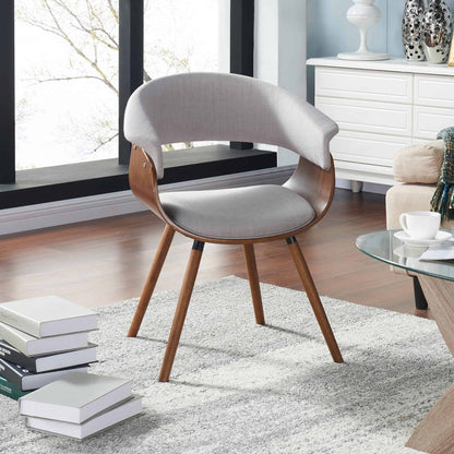 Holt Mid-Century Modern Accent or Dining Chair in Walnut Finish