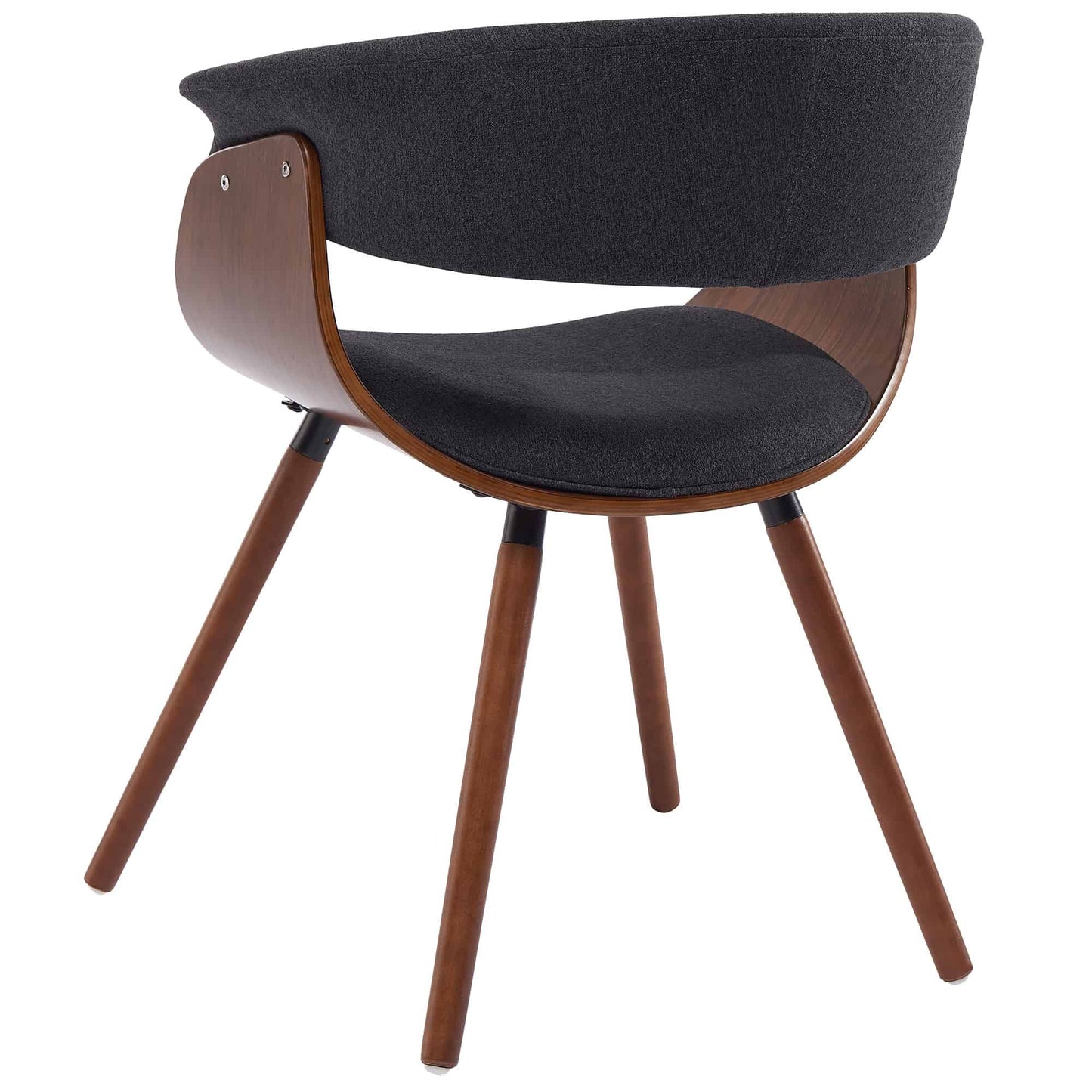 Holt Mid-Century Modern Accent & Dining Chair – Walnut Wood Frame