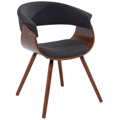 Holt Mid-Century Modern Accent & Dining Chair – Walnut Wood Frame
