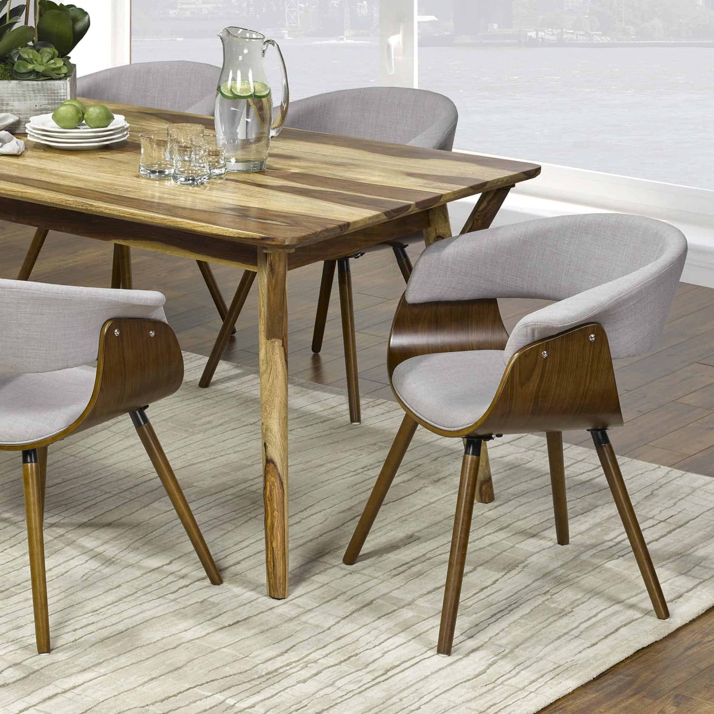 Holt Mid-Century Modern Accent or Dining Chair in Walnut Finish