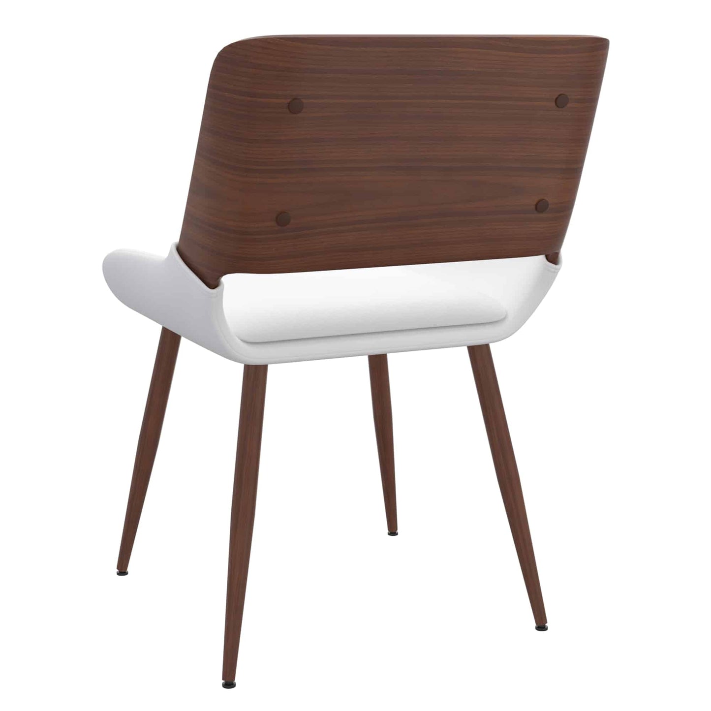 Hudson Mid-Century Modern Side Chair – Faux Leather Dining or Accent Chair