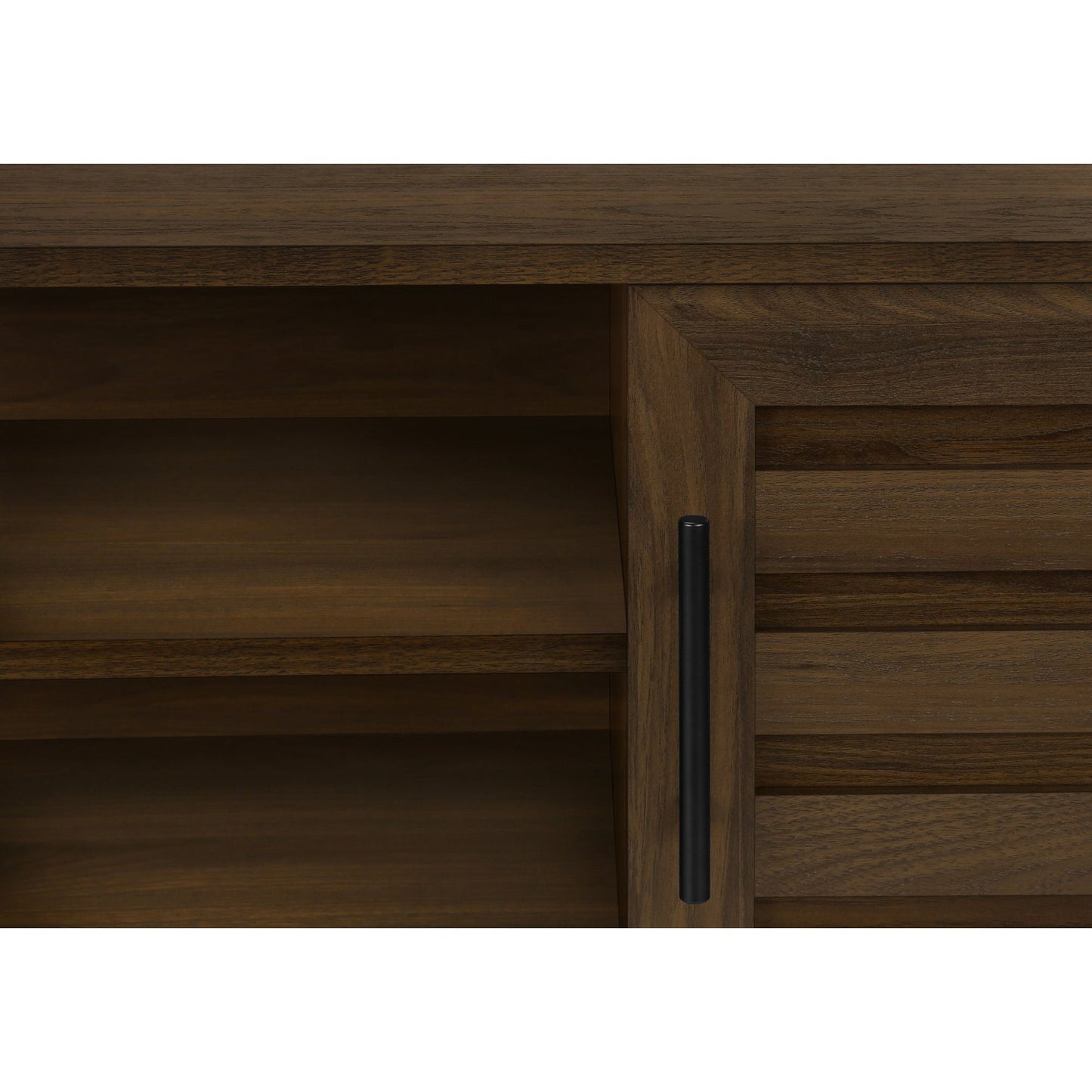 Close-Up view of  BROWN  TV STAND 