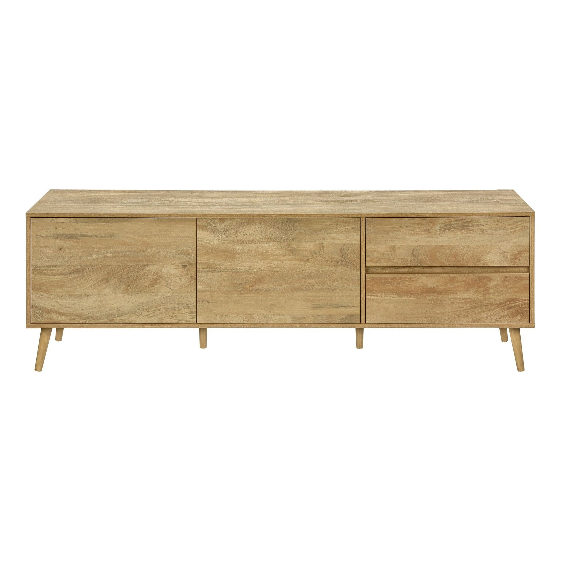 WALNUT TV STAND WITH STORAGE