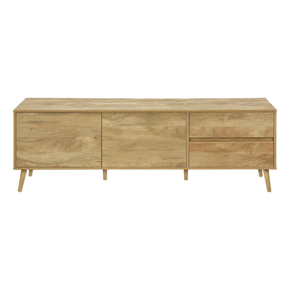 WALNUT TV STAND WITH STORAGE