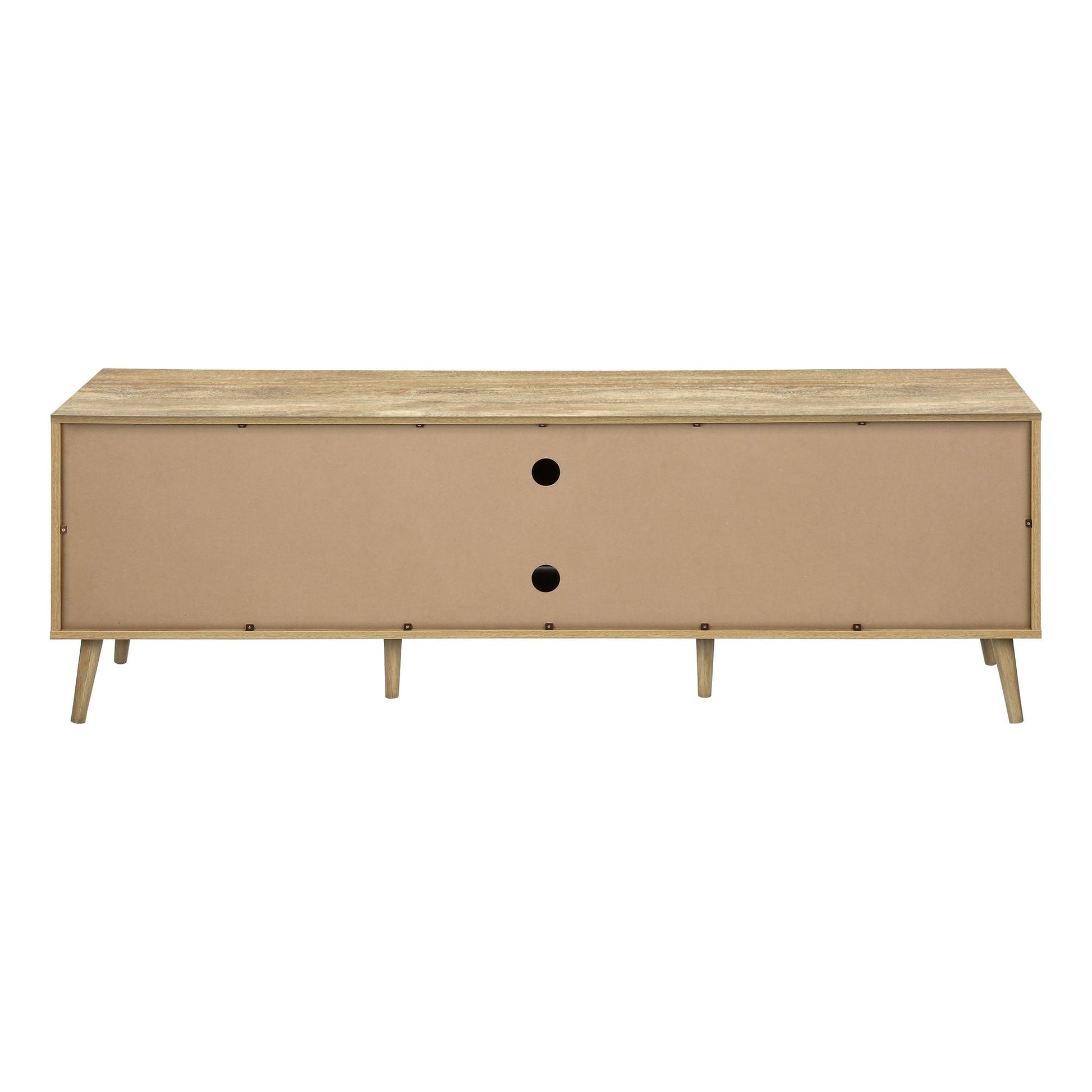 BACK VIEW OF 72"L WALNUT TV STAND