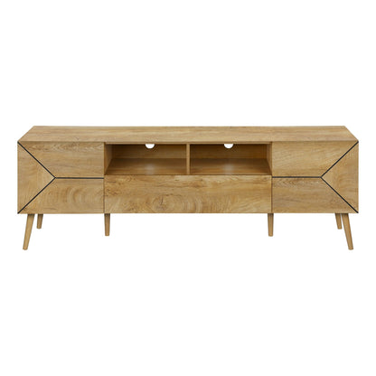72"L WALNUT  TV STAND  WITH STORAGE OPTIONS