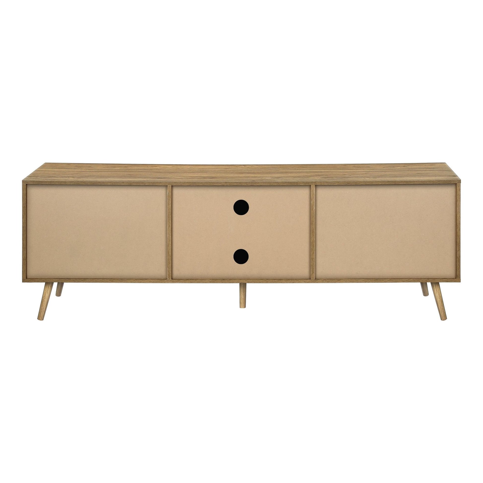 BACK VIEW OF 72"L WALNUT TV STAND 