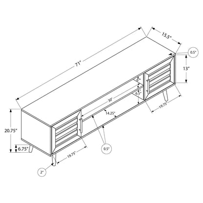 Dimensions Of  BROWN WOOD-LOOK TV STAND 