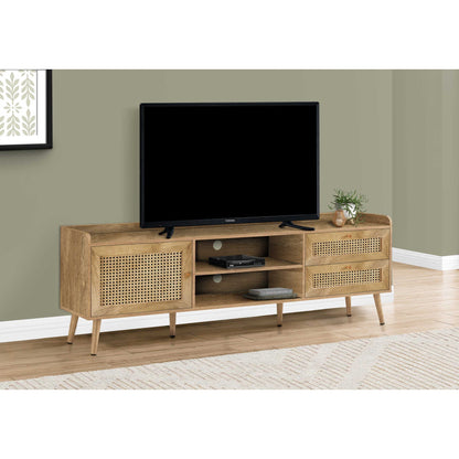 72"L WALNUT  TV STAND -WITH STORAGE