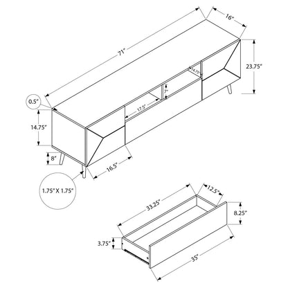 DIMENSIONS OF WALNUT  TV STAND  WITH STORAGE