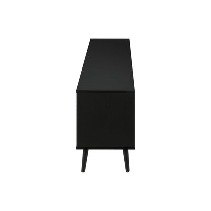 Side Profile Of BLACK  Color TV STAND 