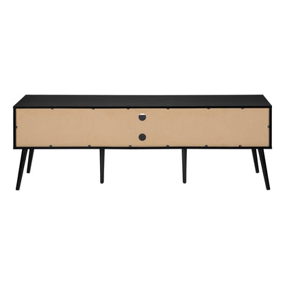 BACK VIEW OF 72"L BLACK COLOR TV STAND  