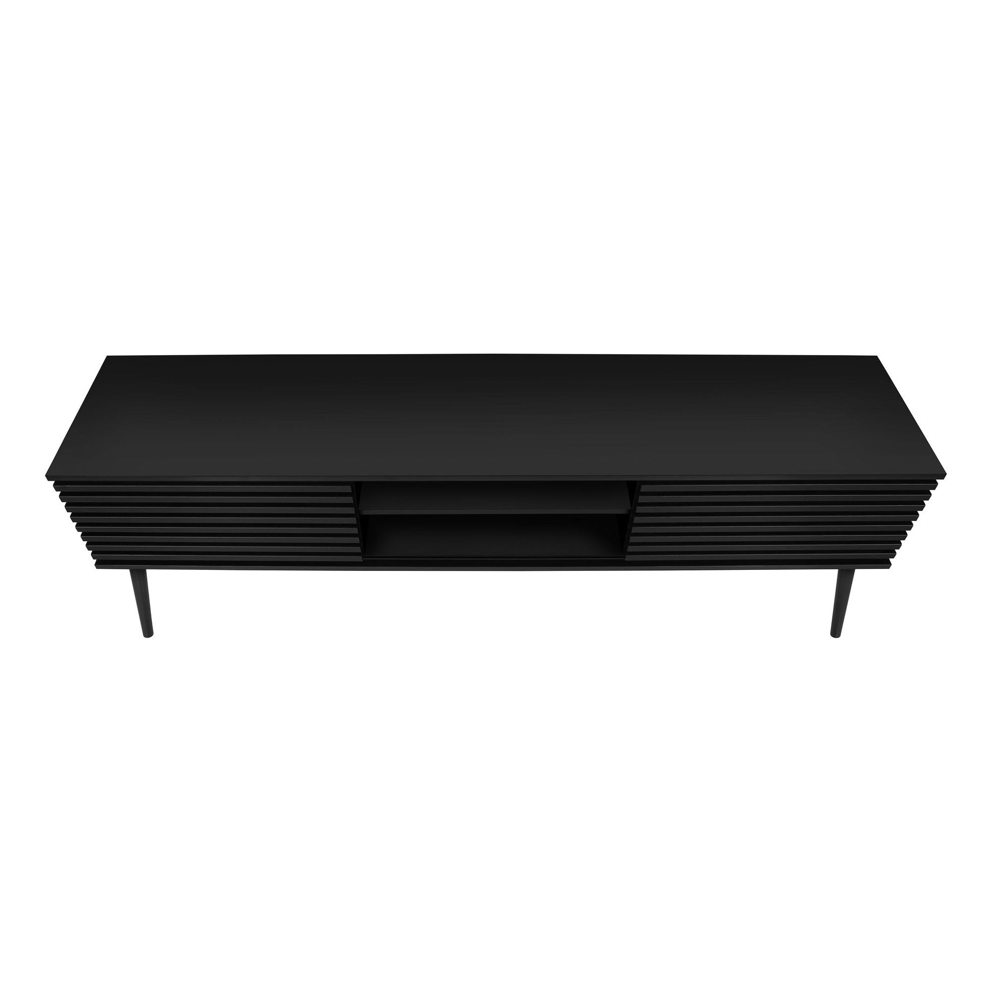 BLACK COLOR TV STAND  WITH 2 DOORS