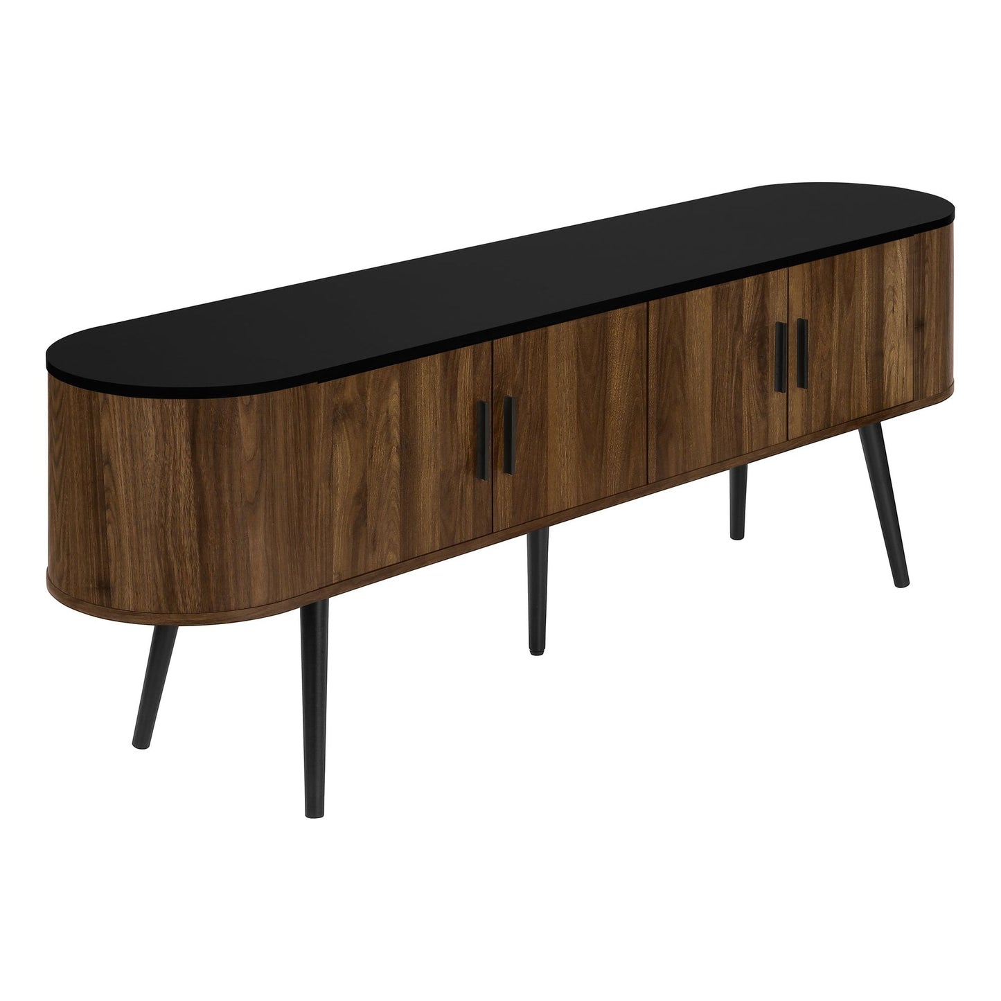 SIDE PROFILE OF 72"L TV STAND WITH 4 DOORS