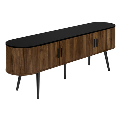 SIDE PROFILE OF 72"L TV STAND WITH 4 DOORS