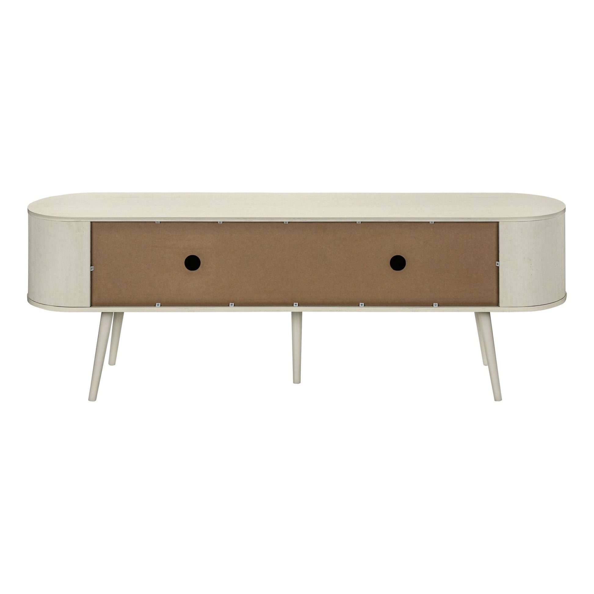 BACK VIEW OF TV STAND WITH 4 DOORS