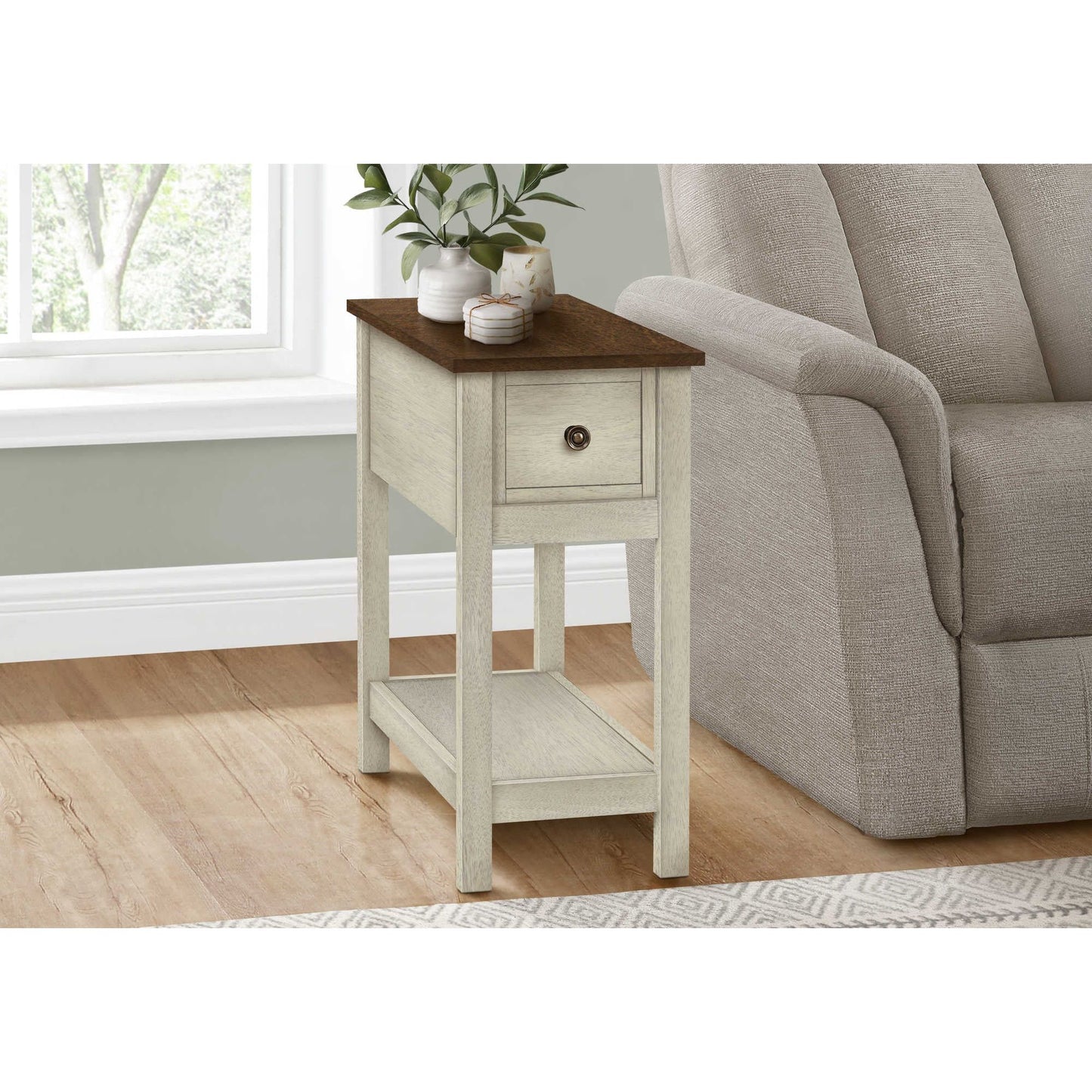 ACCENT TABLE - 24"H / BLACK VENEER END TABLE